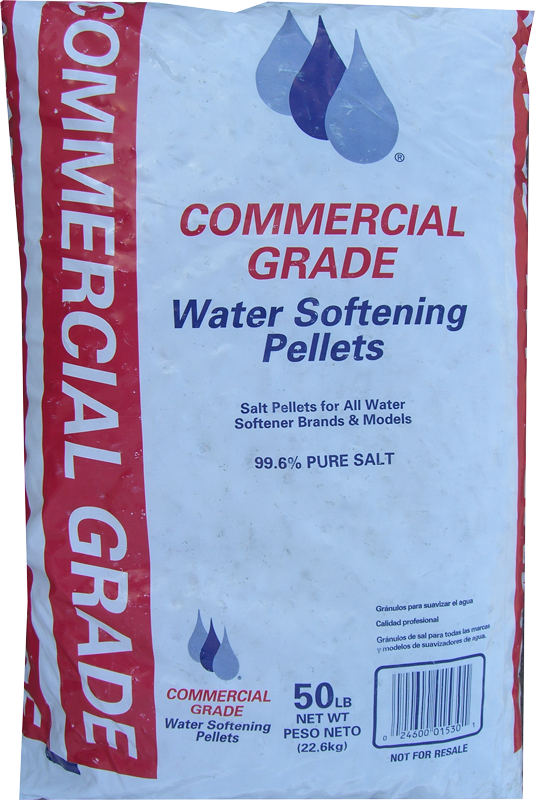 Commercial grade salt pellets